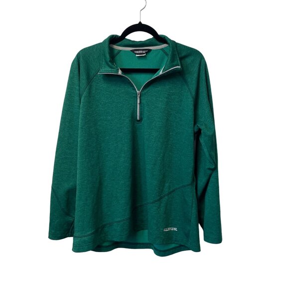 BOULDER GEAR QUARTER ZIP SWEATER WOMENS 2XL GREEN 2445R HEATHERED FLEECE OUTDOOR - Picture 1 of 9